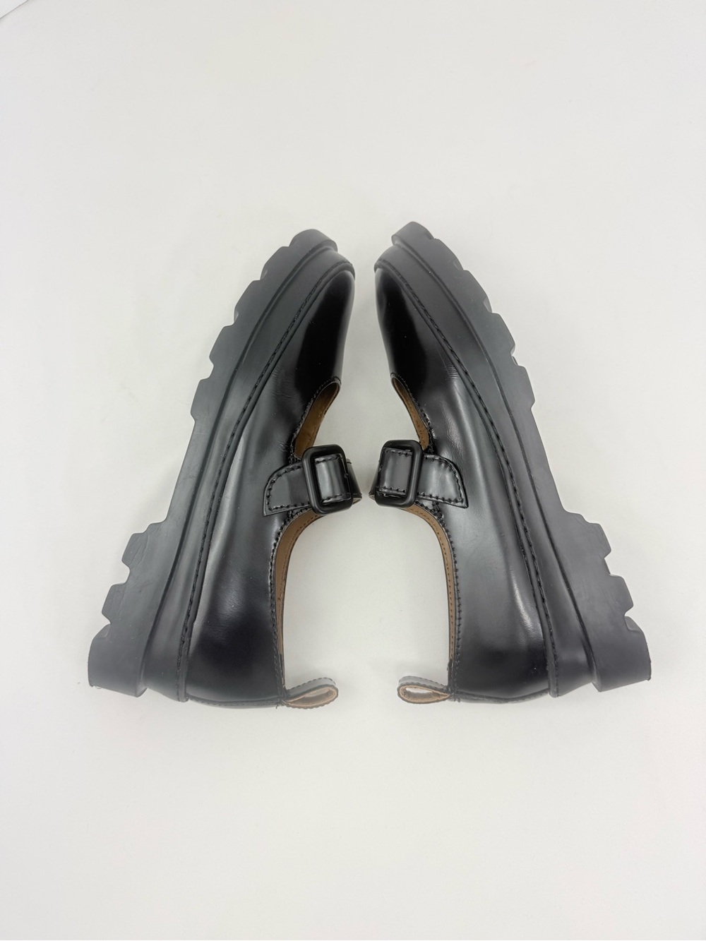Camper BRUTUS Black Leather Low Heel Side Buckle Lightweight Mary Jane Shoes - Picture 12 of 16
